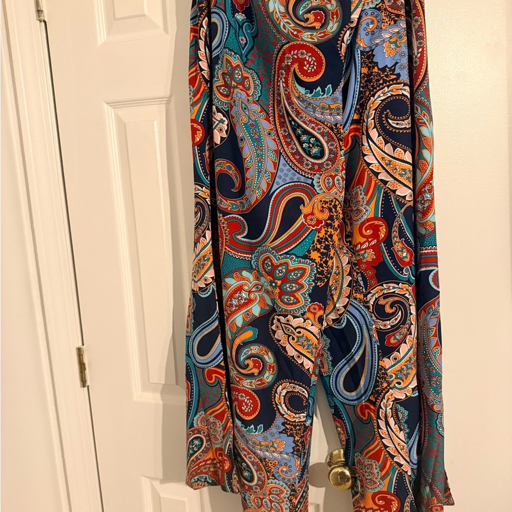 SHEIN Multicolor Paisley Print Pants
